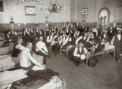 Arbeidersangerstevnet i Kristiania, juli 1914. Fra innkvarte