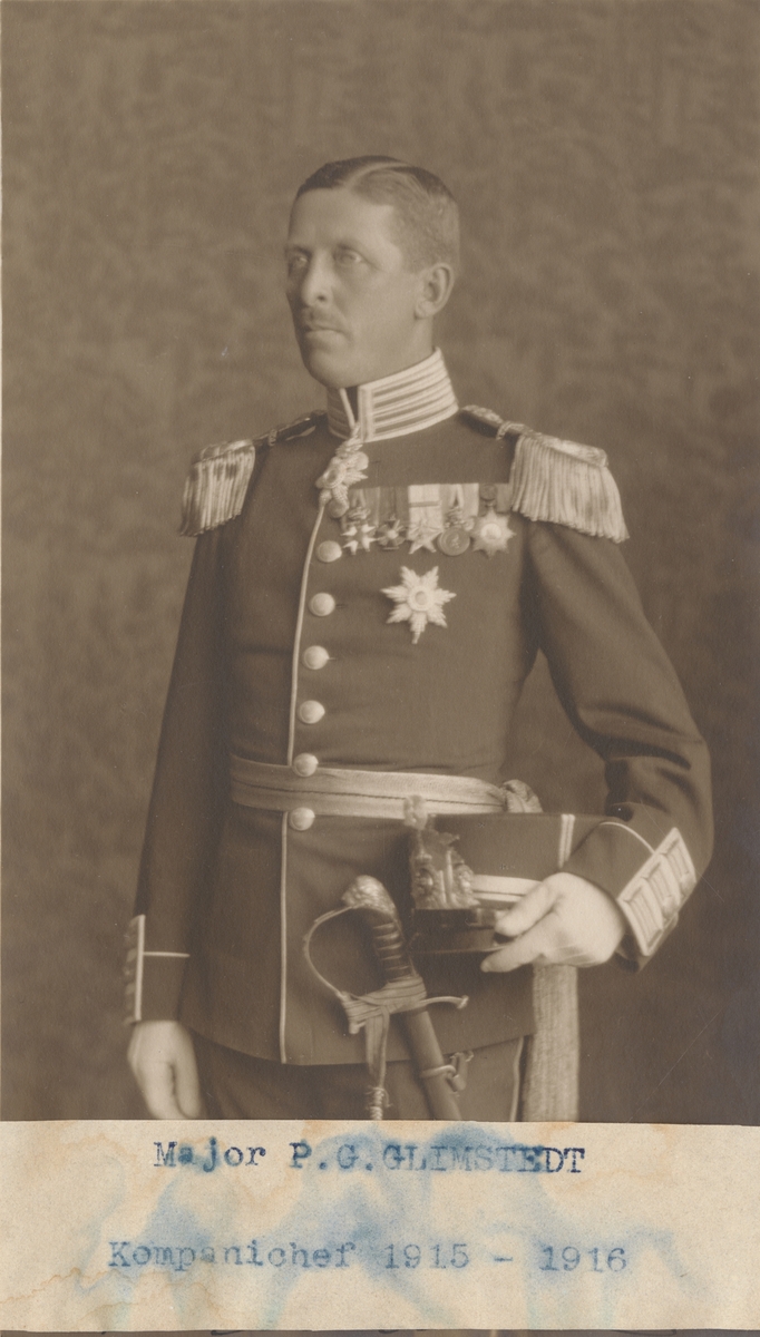 Porträtt av Peter Glimstedt, major vid Göta livgarde I 2.