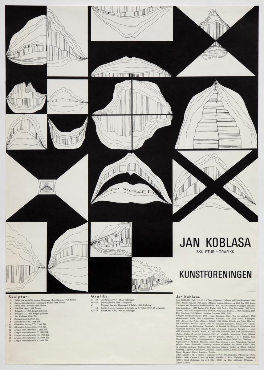 Jan Koblasa/ Skulptur og Grafikk/ Kunstforeningen [Utstillingsplakat]