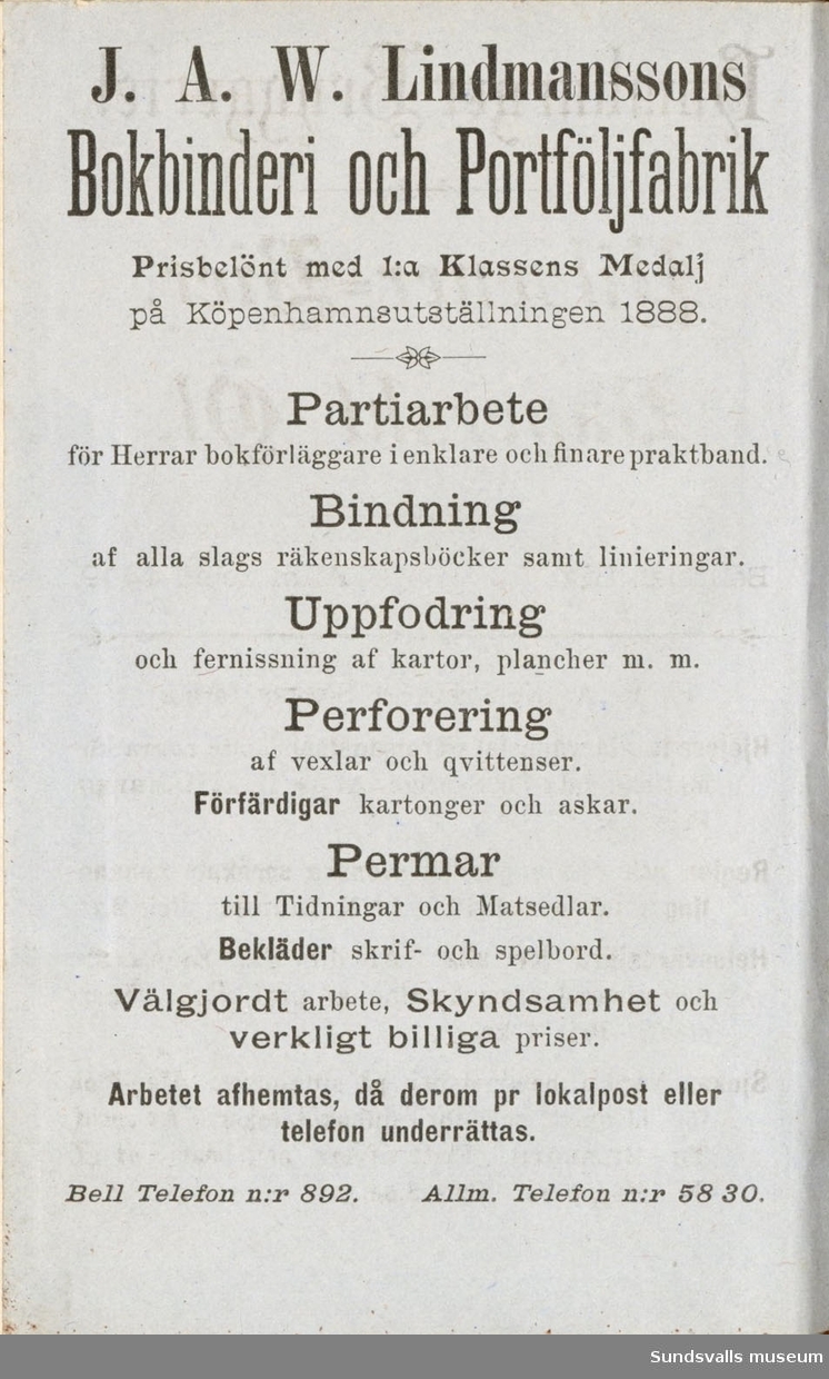 Anteckningarna rör bland annat Wallmarks tid i Uppsala och sjukdomens förlopp.
