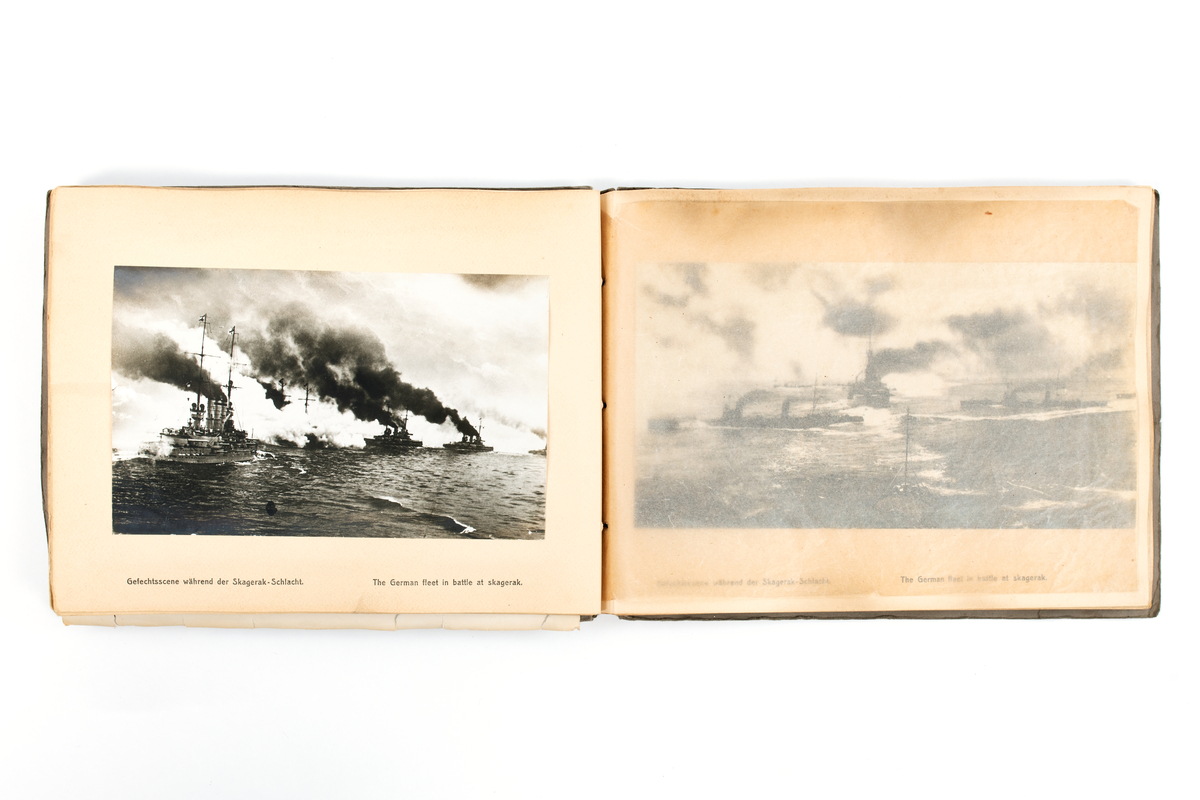 Album "Die deutsche Kriegsmarine im Seekrieg :: 1914-1918. :: Foto: Arthur Renard, Brunswikerstrasse 30, Kiel. :: På albumet finns applicerat ett mössband med :: text: "Vermessungsschiff Panther". :: Se även 10779:1-26.