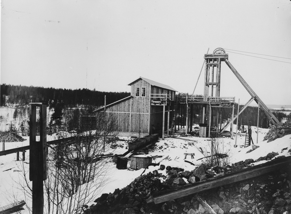 Dalkarlsbergs gruvfält.
Centralschaktet (äldre bild).