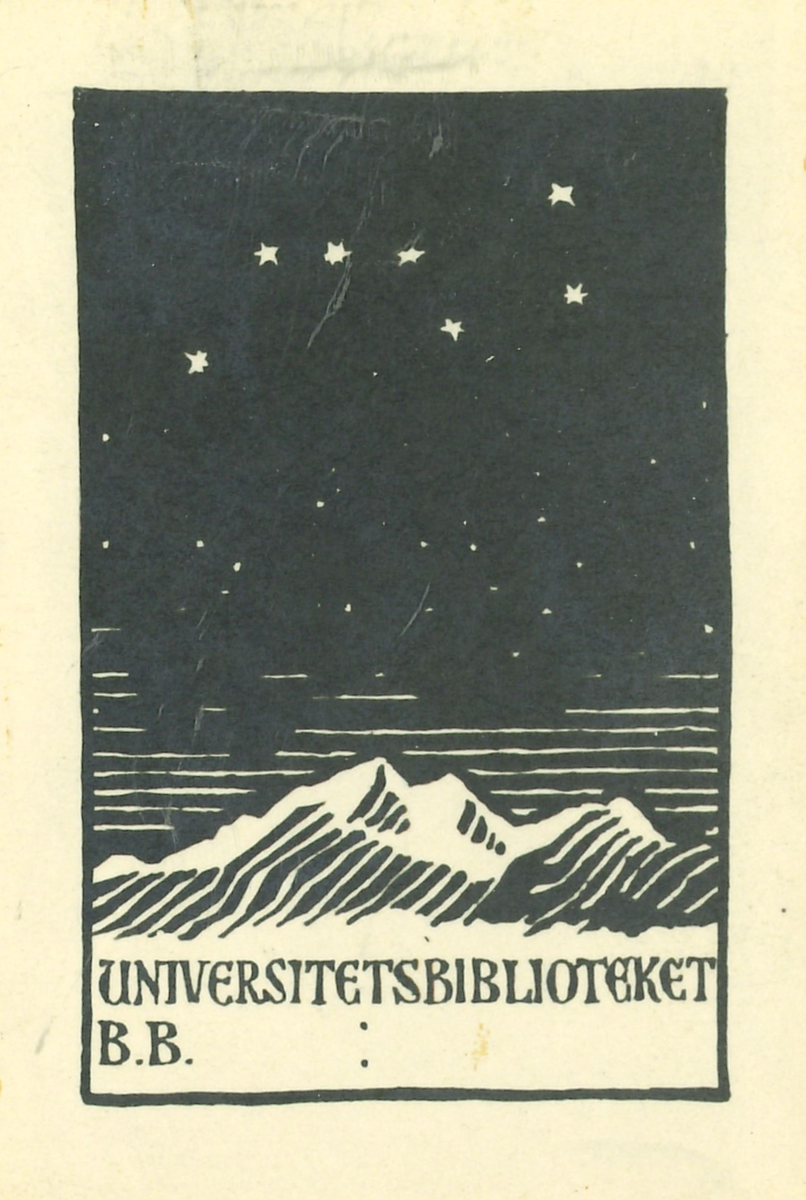 Ex libris for Universitetsbiblioteket B.B.