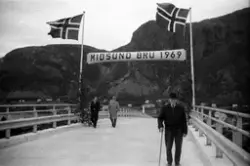 "Juni 1969"."Midsund bru" .Åpning av Midsund bru 28.06.1969.