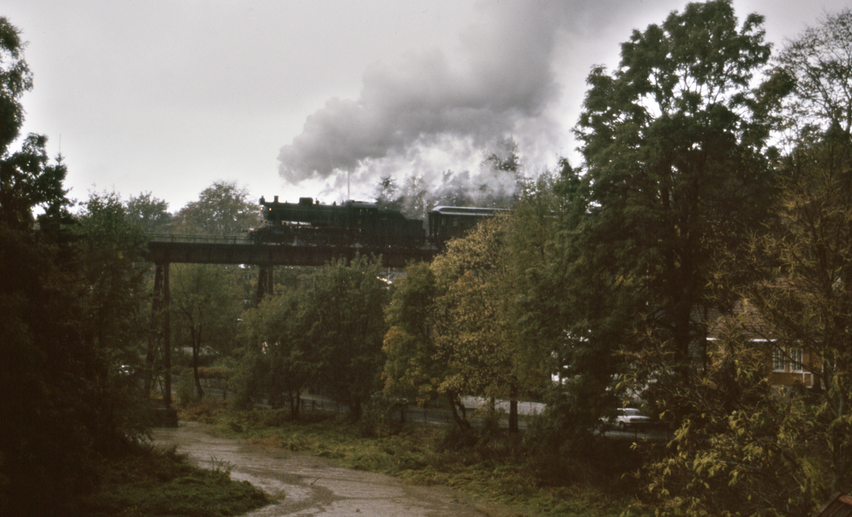 Hølen, jernbaneviadukten over Såna og tettstedet, Siste tog, utfluktstog med damplok 271