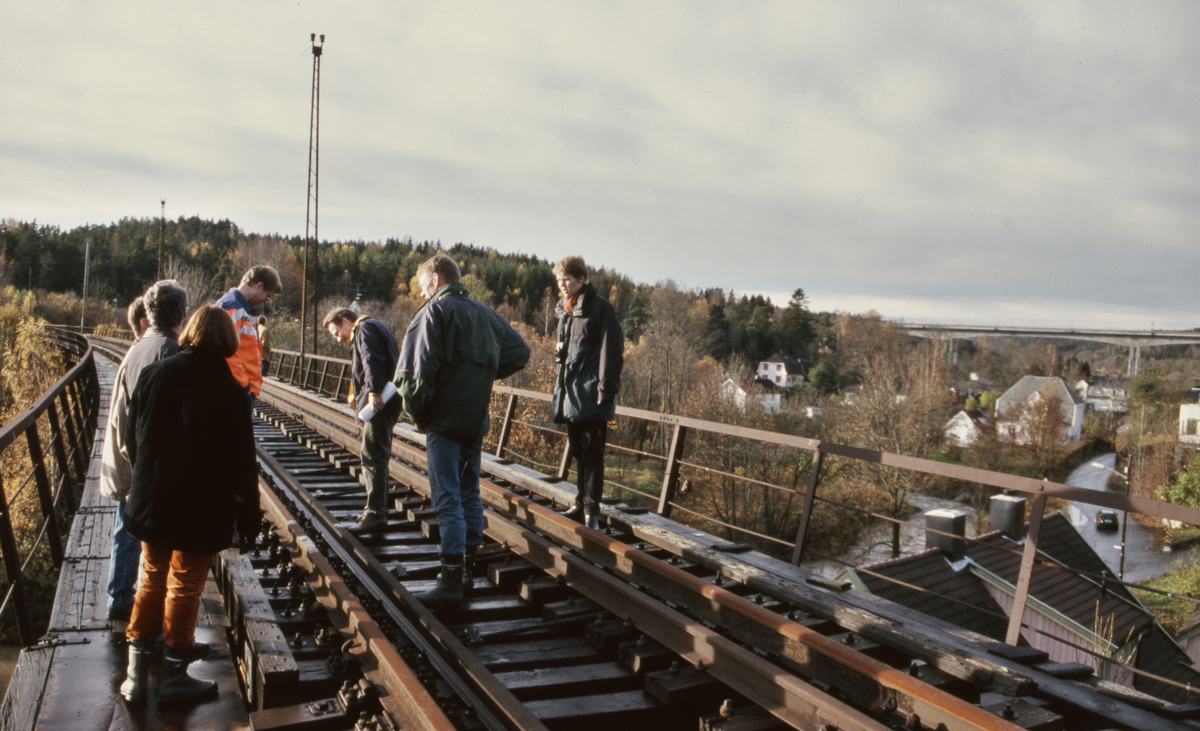 Hølen, jernbaneviadukten over Såna og tettstedet,  Befaring for gjenbruk
