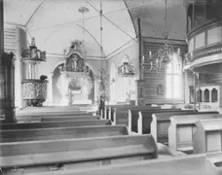 Prot: Drøbak Kirken interiør Juli 1903