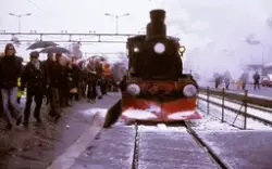 Damplokomotiv 21b nr. 252 med veterantog fra Drammen til Rød