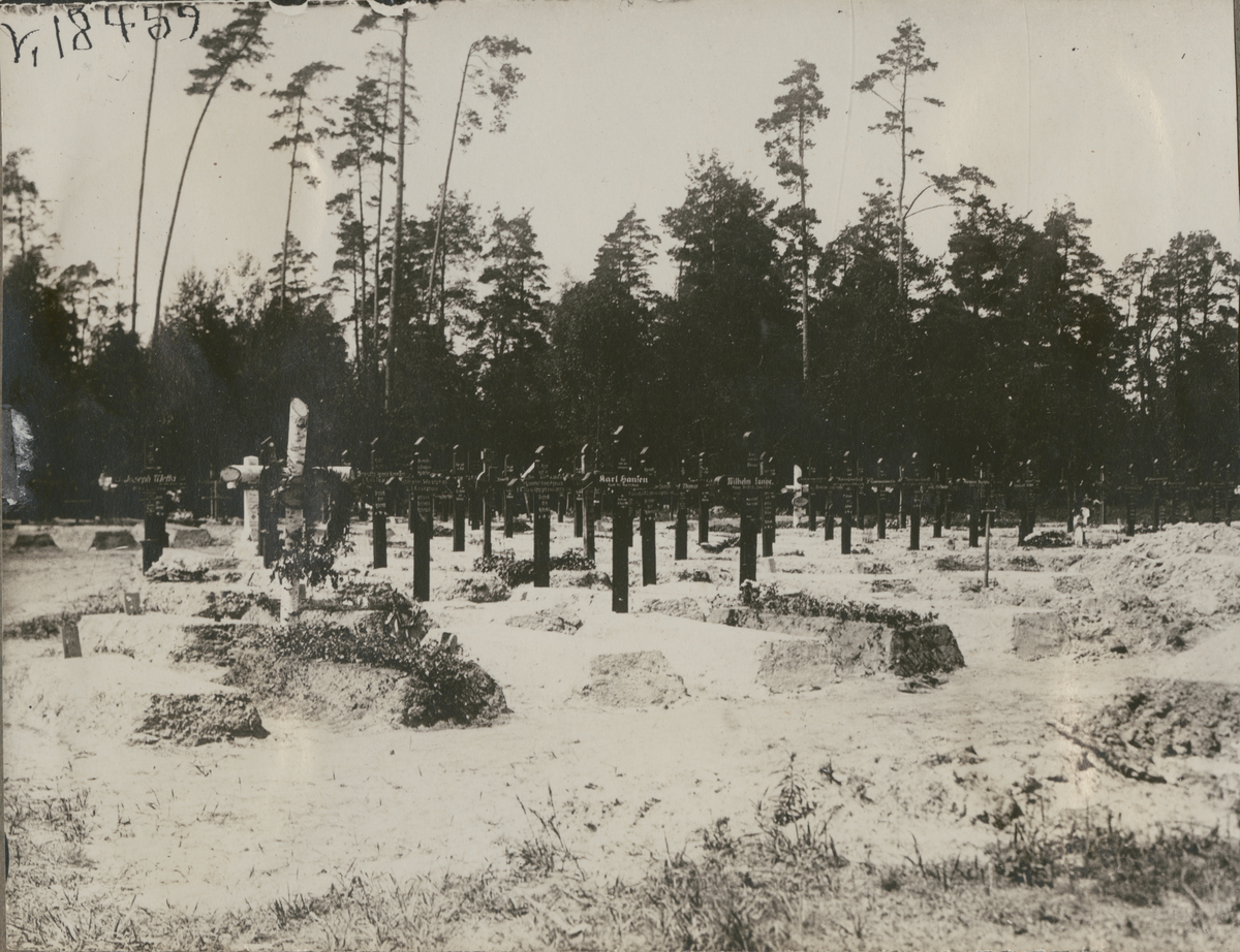 Text i fotoalbum: "Trinitatisfriedhof för tyskar och ryssar".