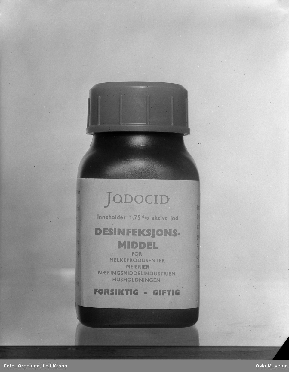 plastflaske, Jodocid desinfeksjonsmiddel