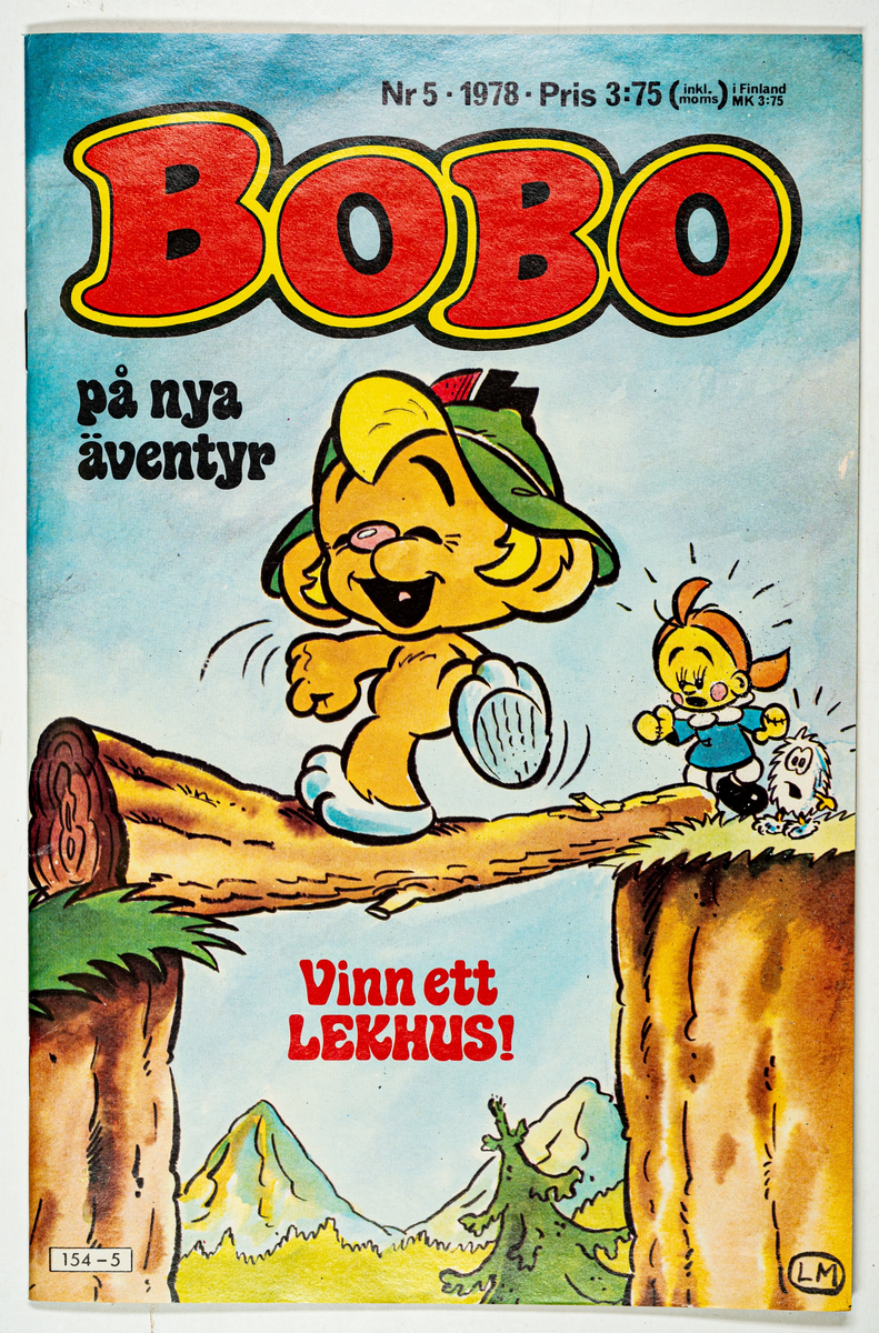 Serietidning, flerfärgstryck, för barn, "BOBO på nya äventyr".