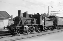 Damplokomotiv type 21c nr. 372 på Kongsvinger stasjon