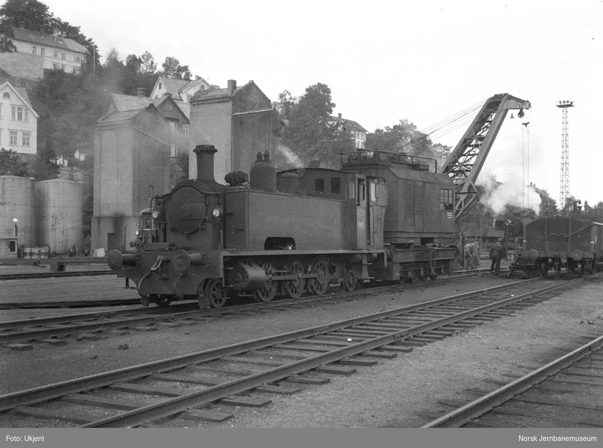 Damplokomotiv type 54a nr. 492 på Marienborg ved Trondheim