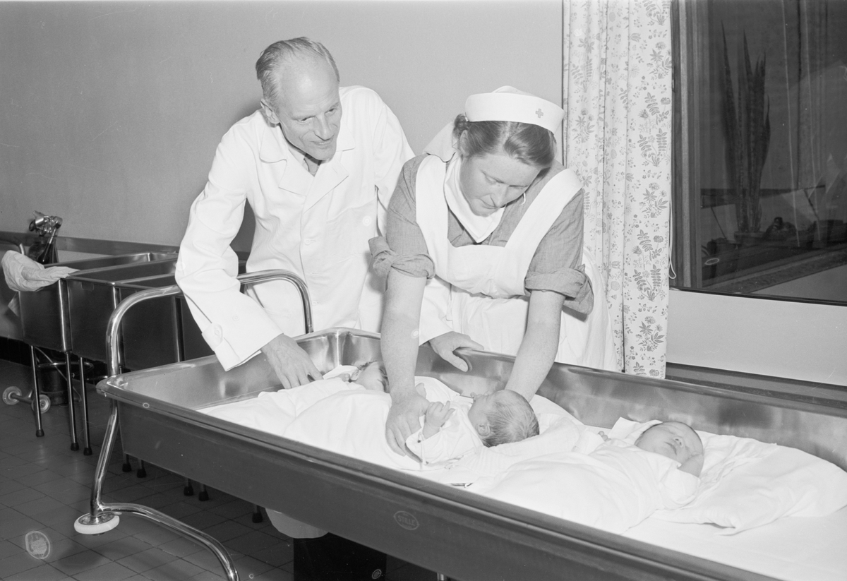 Akademiska sjukhuset, barndop, Uppsala 1952