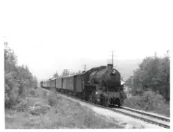 Damplokomotiv type 31b med dagtoget fra Oslo Ø til Bergen, t