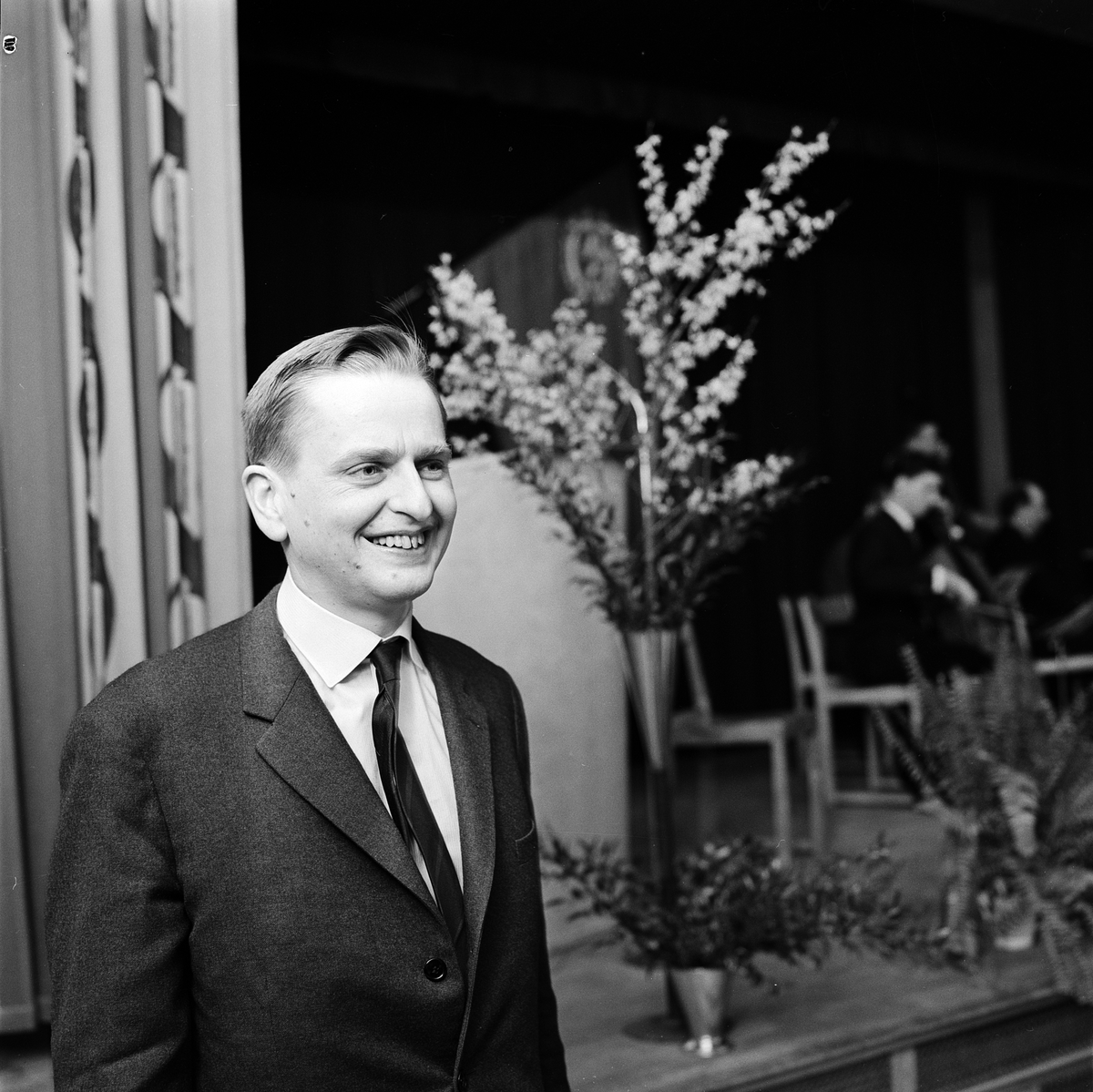 Statsrådet Olof Palme på årsmöte i arbetarekommunen, Uppsala 1964
