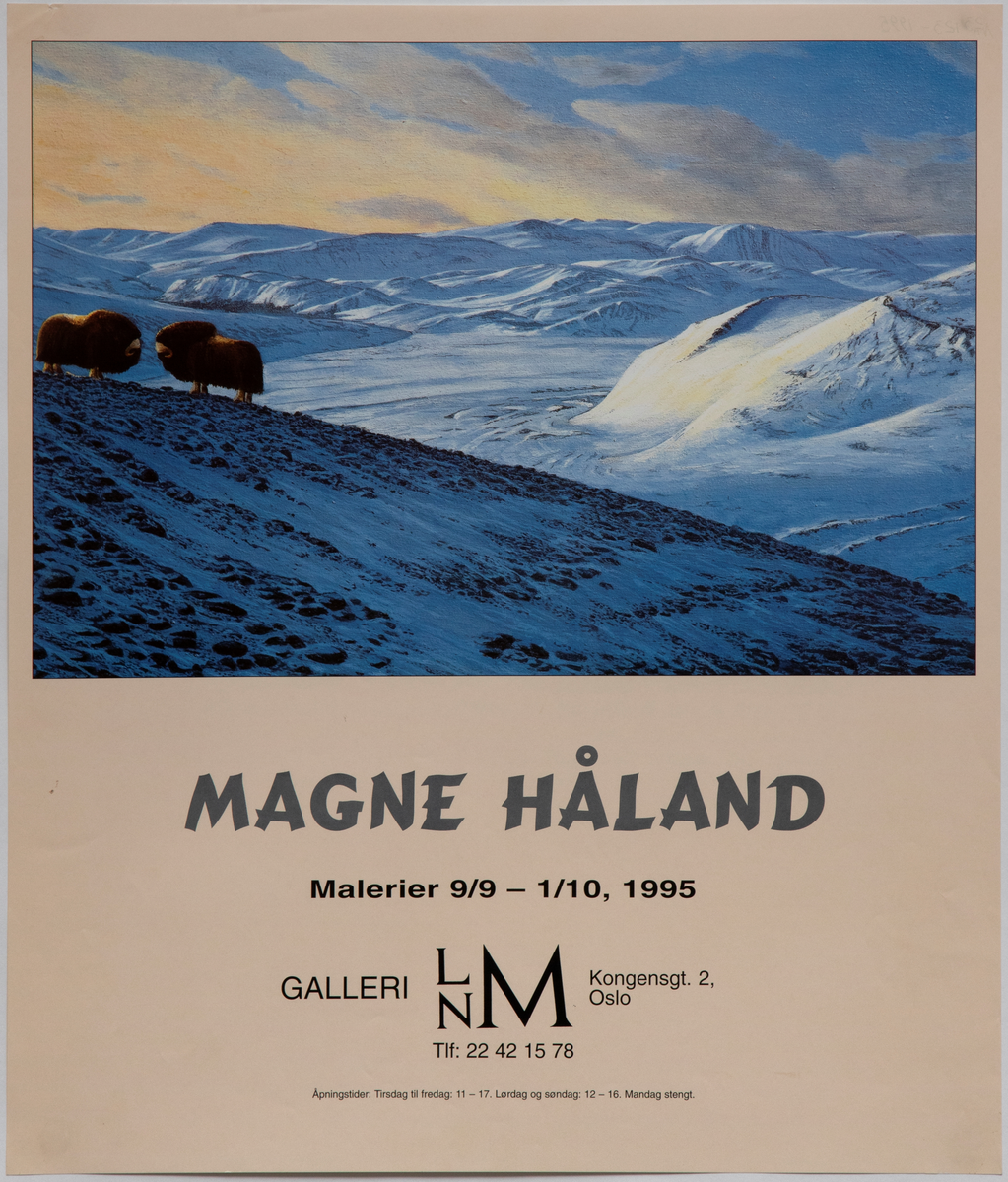 Magne Håland malerier [Utstillingsplakat]