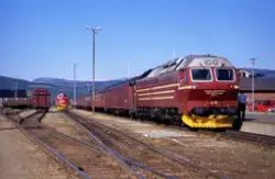 Diesellokomotiv Di 4 655 med dagtoget fra Bodø til Trondheim