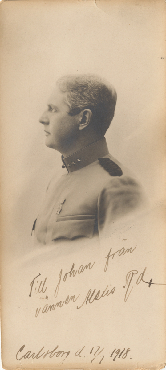 Porträtt av Alexis Rosensvärd, kapten vid Fortifikationen.