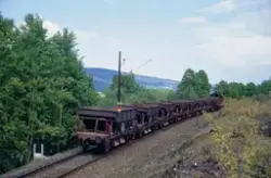 Elektrisk lokomotiv El 10 med pukkvogner ved Ryghkollen mell