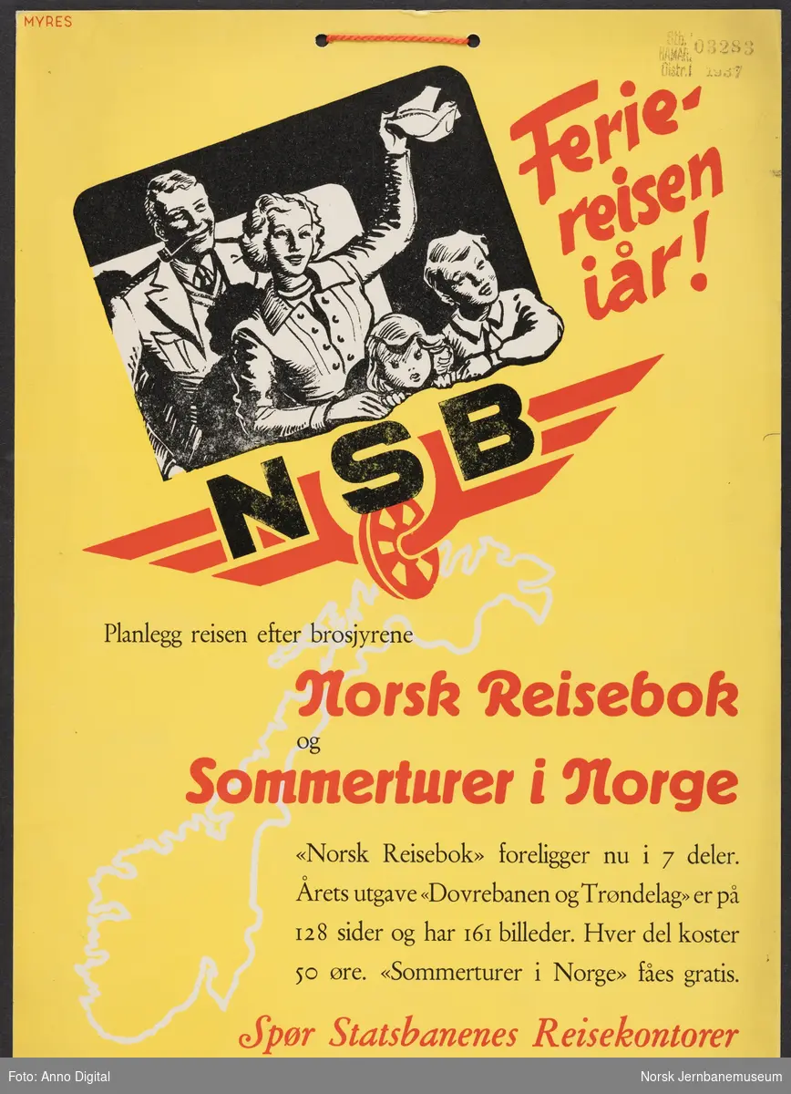 ''Feriereisen i år'', reklame for boken ''Norsk Reisebok''
