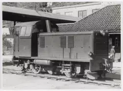 Sulitjelmabanens diesellokomotiv TYR på Lomi stasjon
