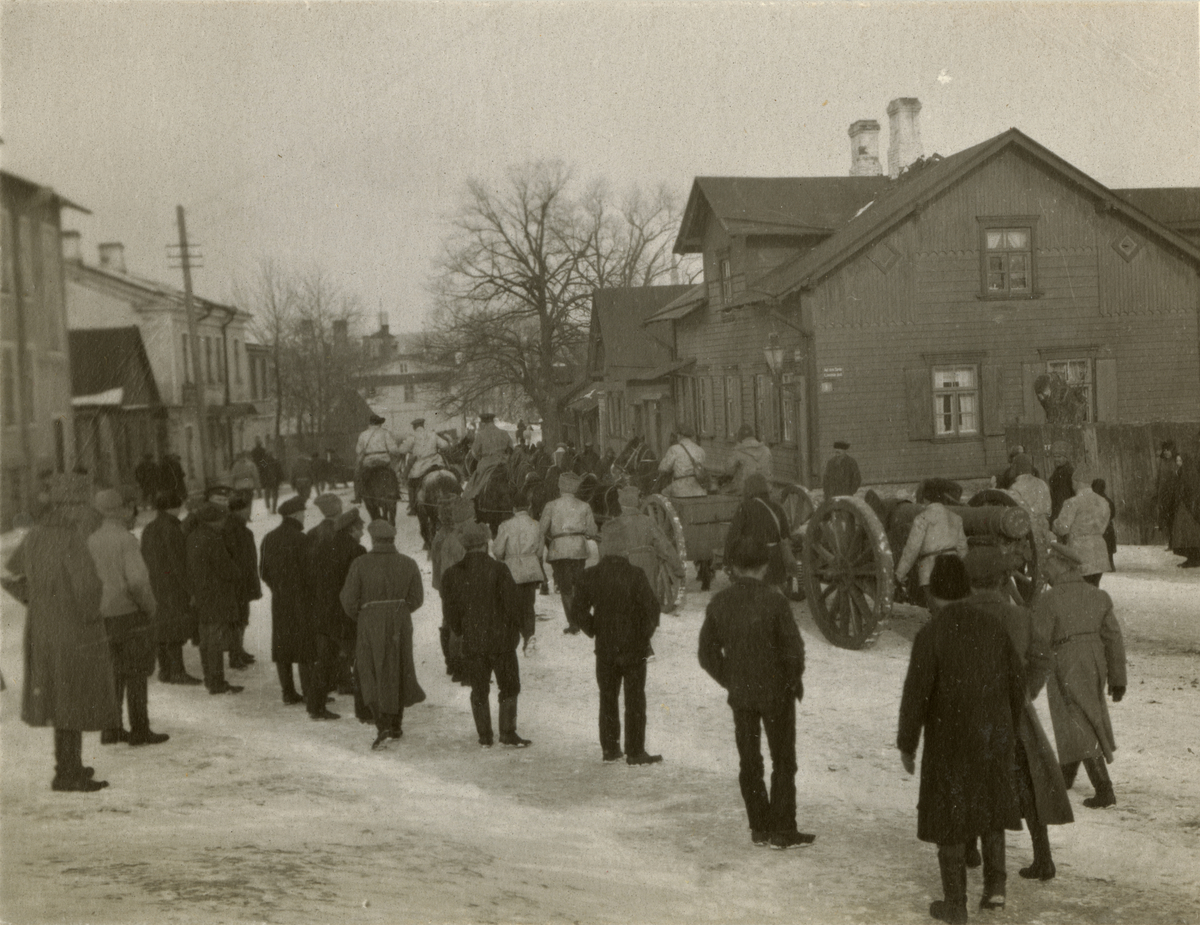 Text i fotoalbum: "Estnisk artilleri 1919."