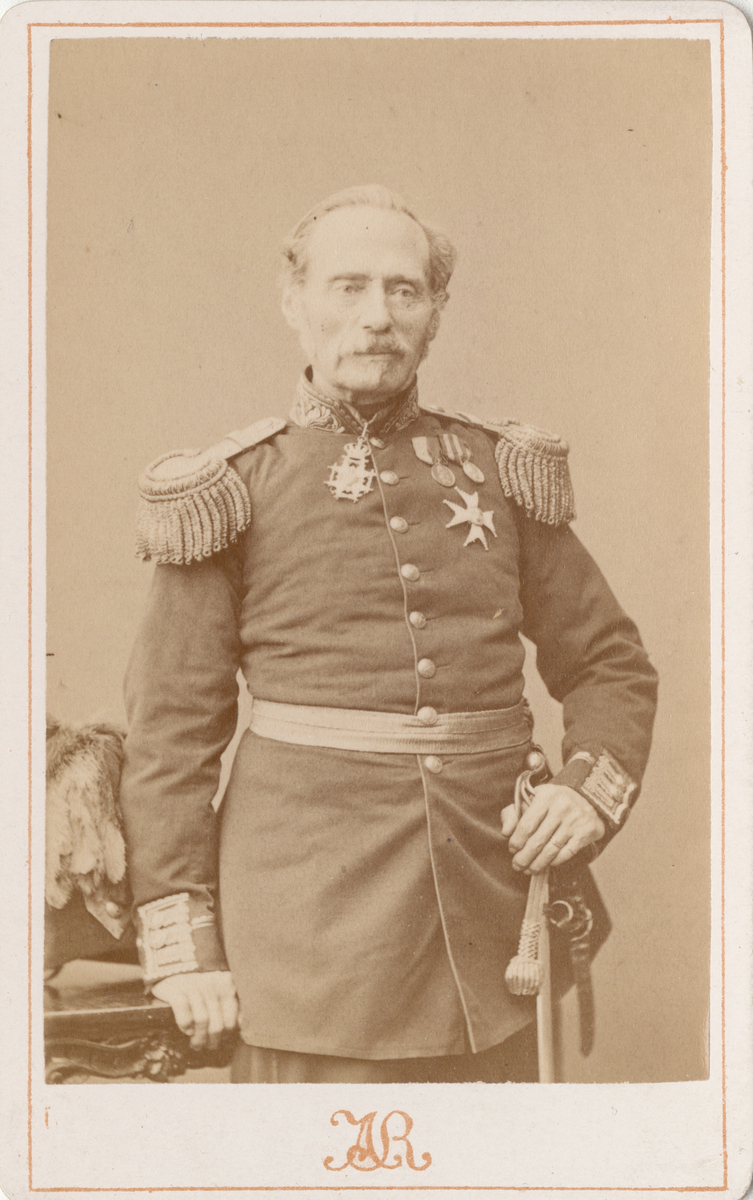 Porträtt av generalmajor David Silfverstolpe.