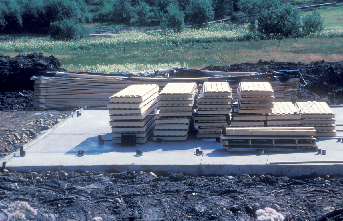 Tex-Fisk A/S, Bjugn 1986 : Grunnarbeid før oppføring av en bygning (?)