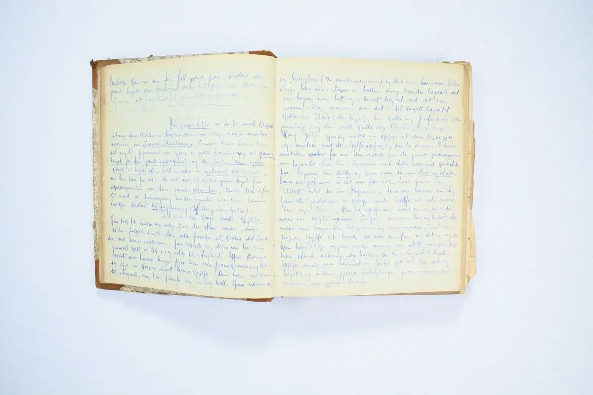 Handskriven notat- og foredragsbok av Henrik Rytter