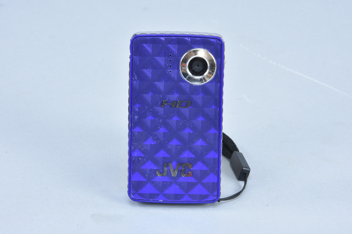Digital mediakamera med 8 megapixel sensor JVC typ Piscio HD 1080P Rec. "Pocket Internet Camcorder" nr PP100124. För lagring på minneskort typ SD. Anslutning för video, HDMI alt. USB-B mini