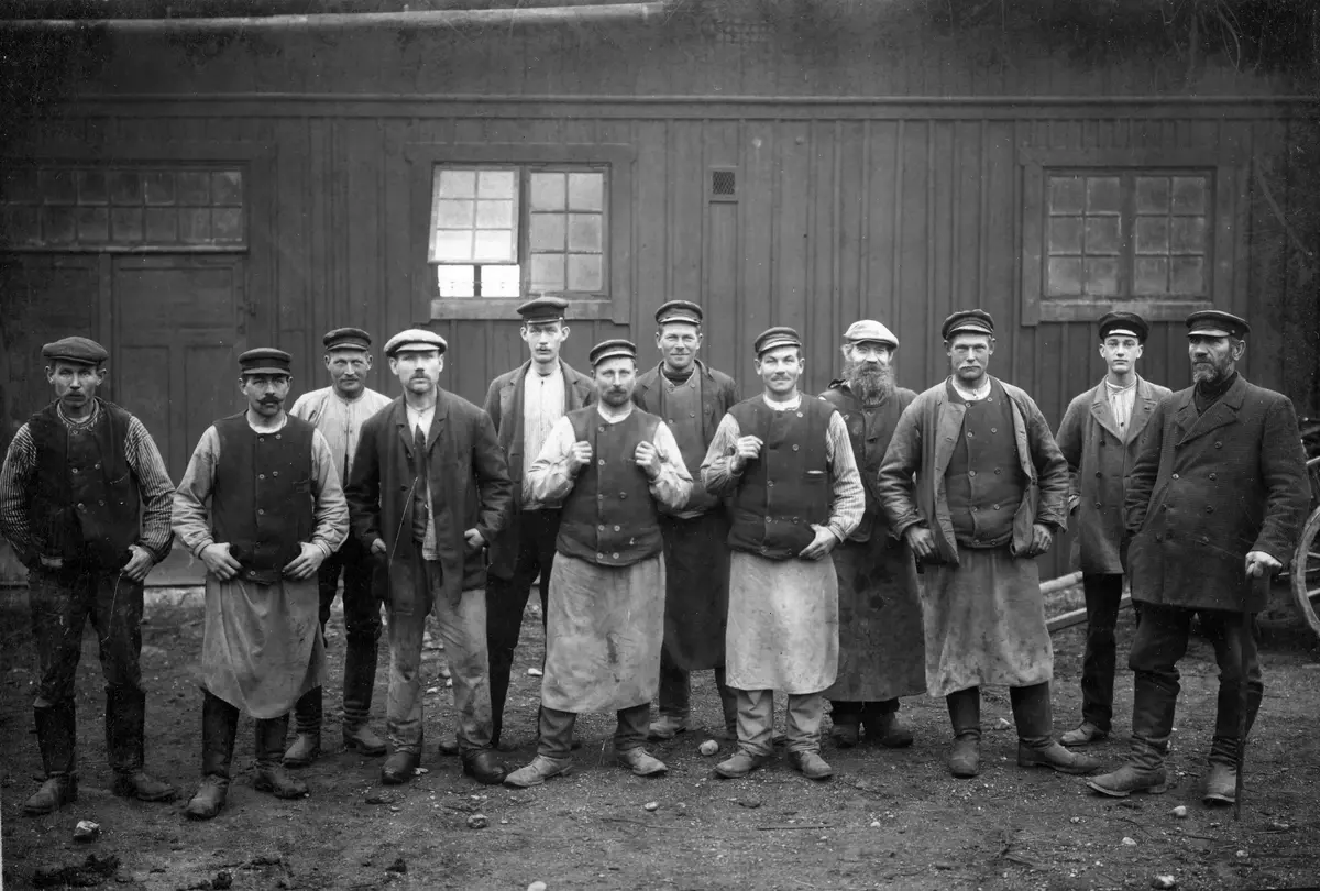 Lantarbetare vid Sundby gård.