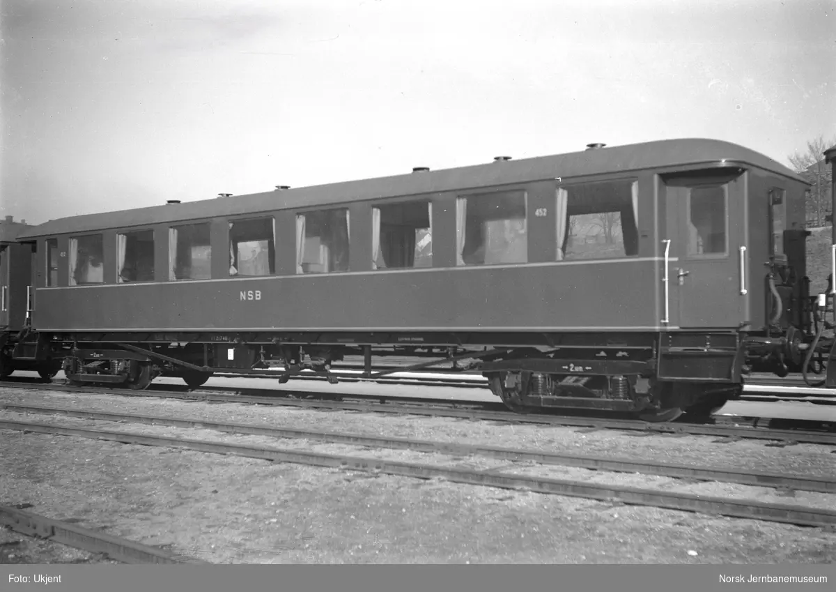 Nylevert personvogn til Hardangerbana litra Co3d type 1 nr. 452
