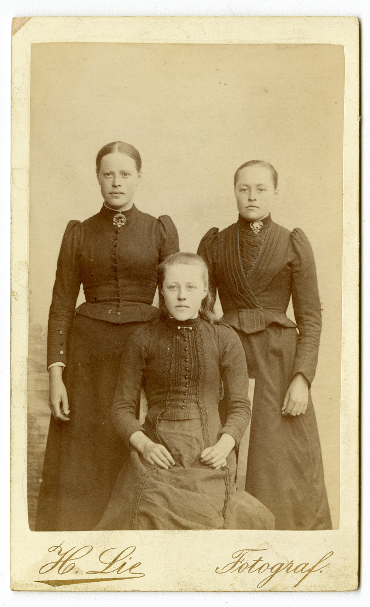 Tre damer frå Søre Granei 47/1 i Nord-Aurdal.