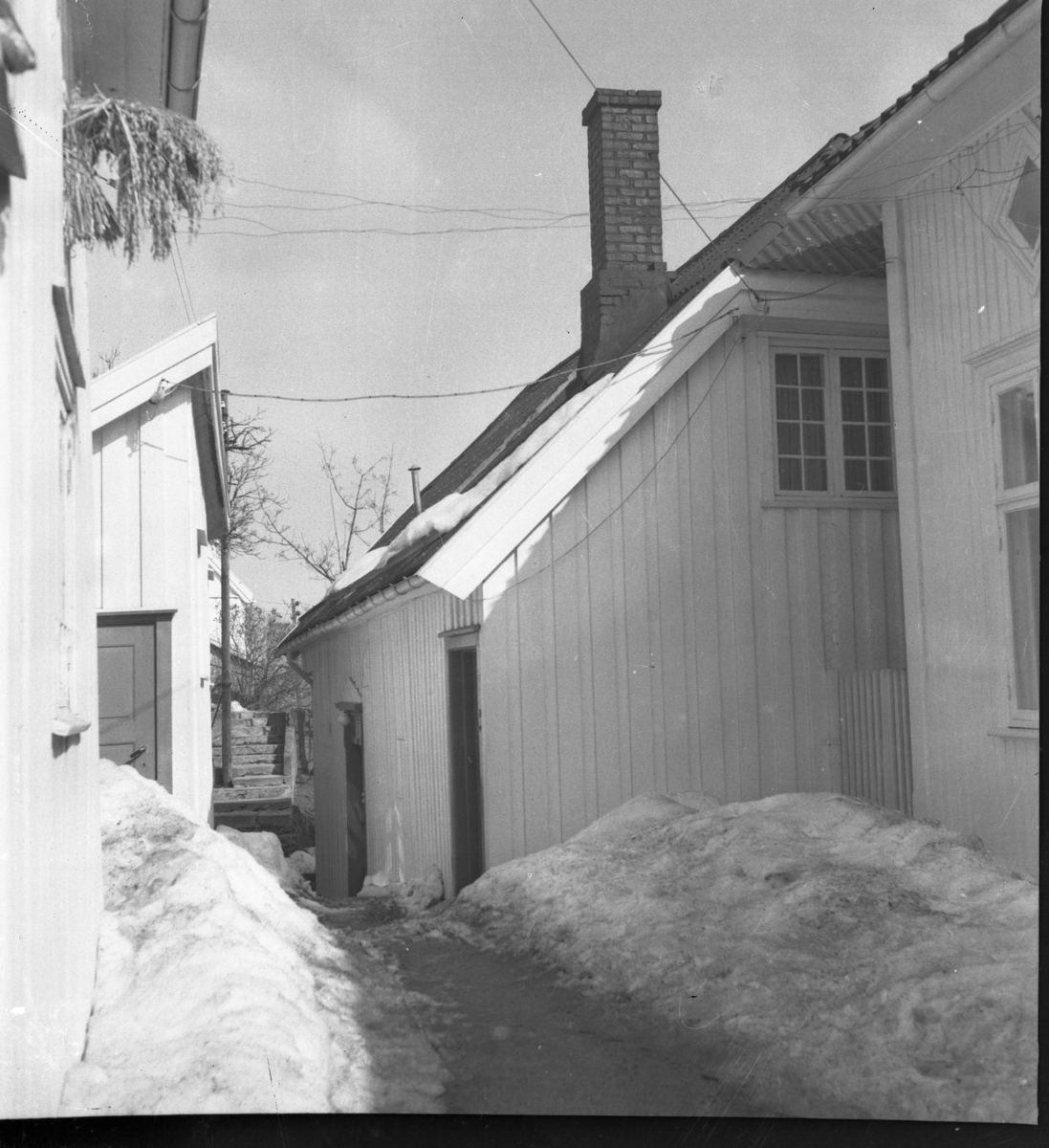 Hus i Bossesmauet, Jorandsberg, Kragerø.  ca. 1960