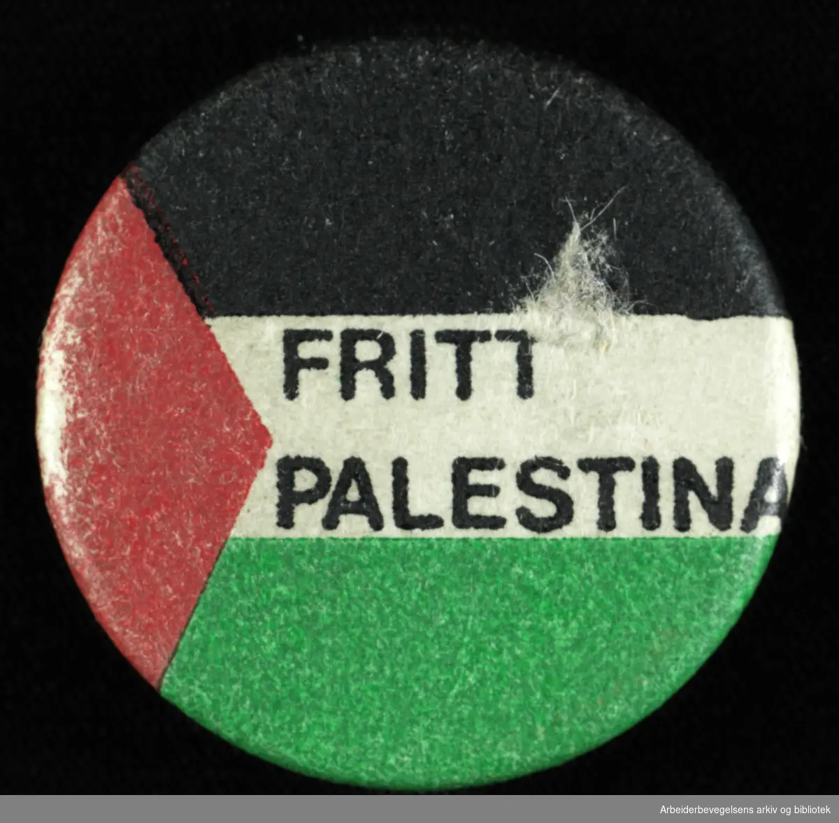 Button/merke: Fritt Palestina.