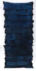 Blå plate [Fritthengende tekstil]