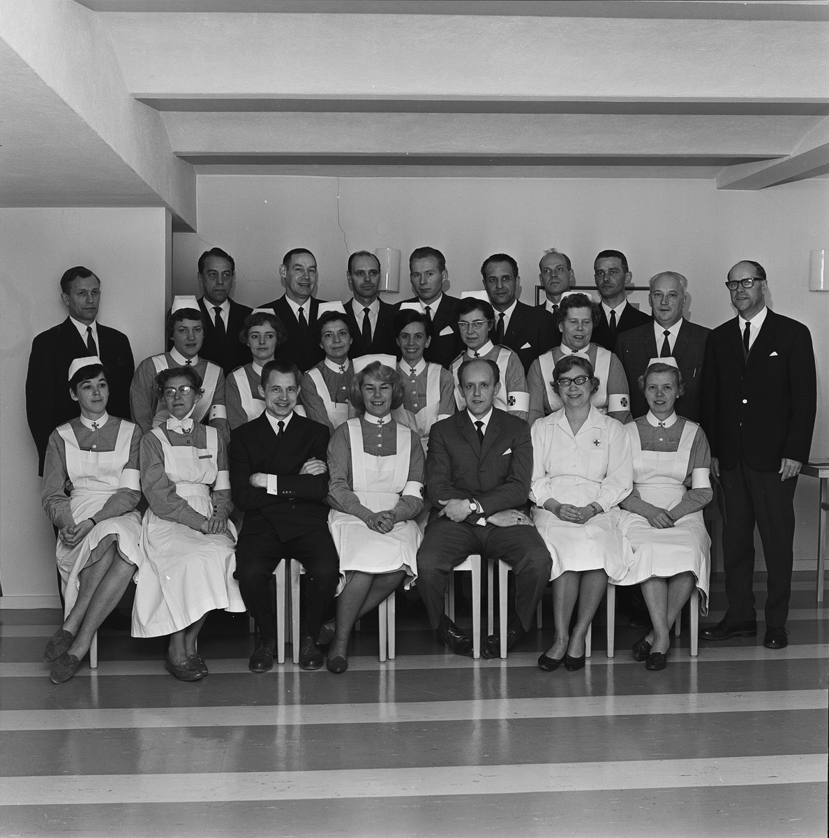 Gruppfoto på utbildningscentralen, Uppsala 1965