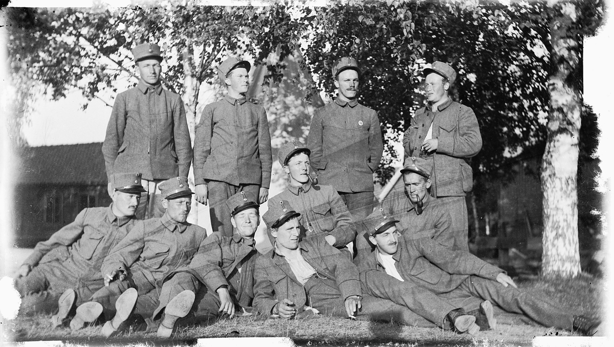 Gruppe militære, uniform. Terningmoen 1914. - Anno Domkirkeodden ...