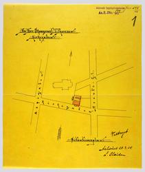 For Hrr. Skomagermst. T.Thoresen. Kirkegaden [Situasjonsplan