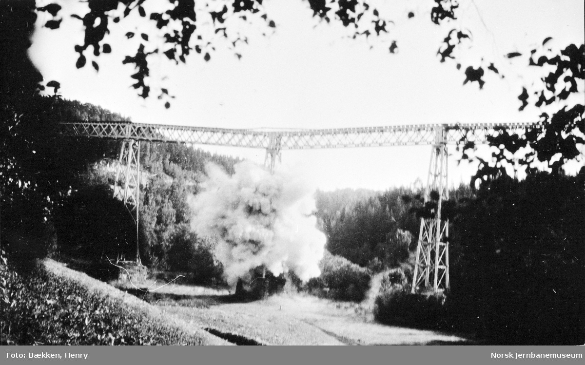 Ljansviadukten - sprengningen i 1929
