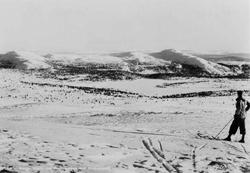 Avfotografert postkort. Utsikt ved Prestkampen mot Kiliknapp