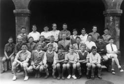 Skoleelever, klasse bilde av gutteklasse på Majorstuen, oslo