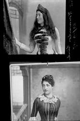 Avfotografering.Avfotograferte portretter, fru kommandør Ru