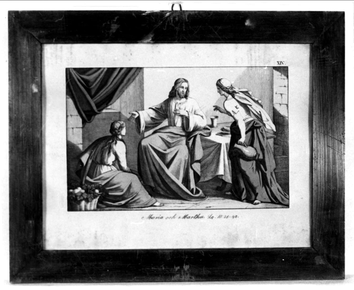 Jesus med Maria och Martha.