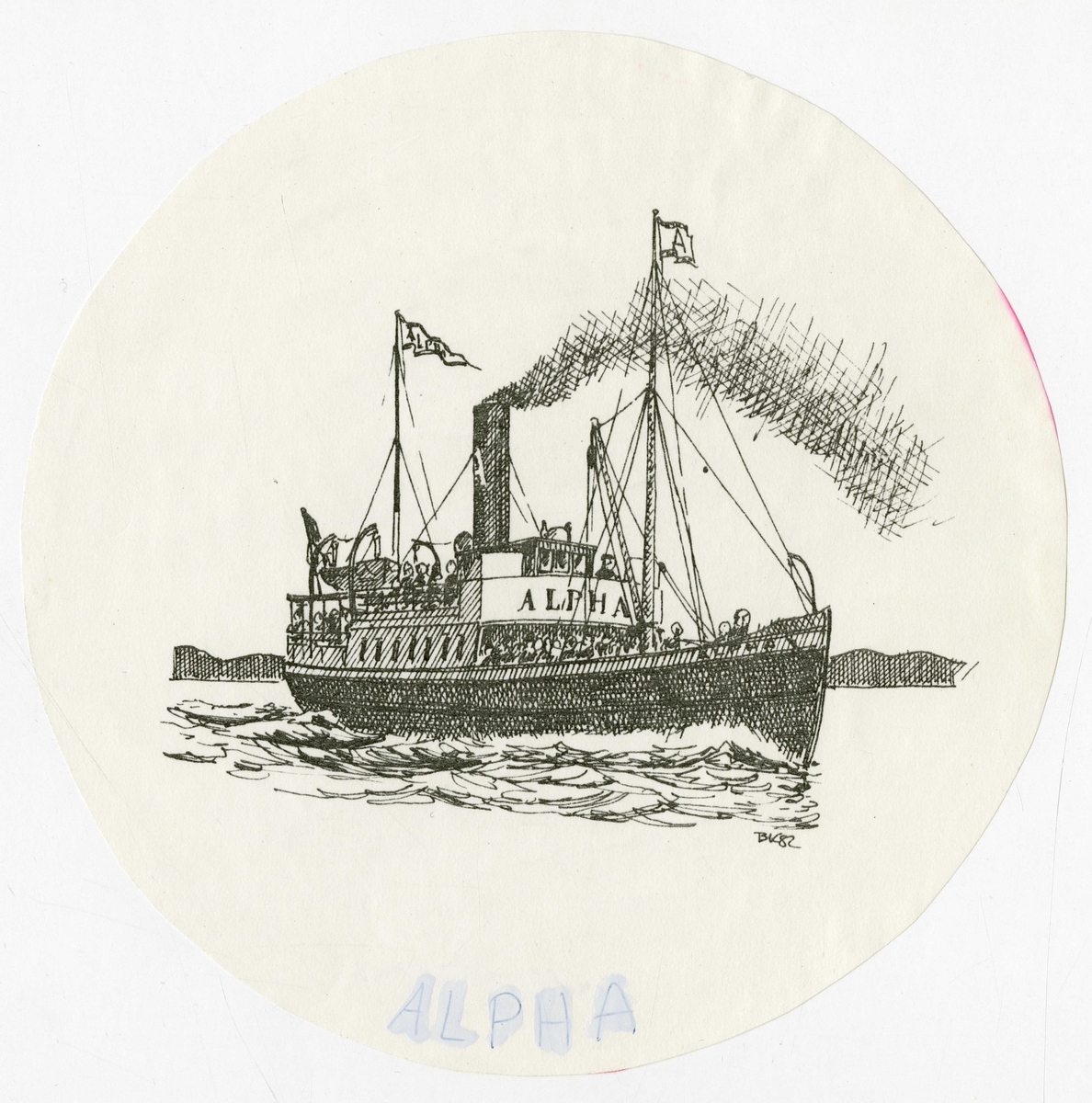 D/S 'Alpha' (Ex. Fyris)(b.1863, William Lindbergs mek. Verkstad (Södra Varvet) Stockholm).
