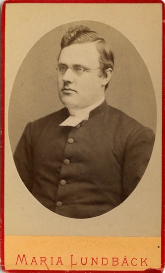 Text på kortets baksida: "Carl Theodor Ljunggren, f. 1852 d. 1921".