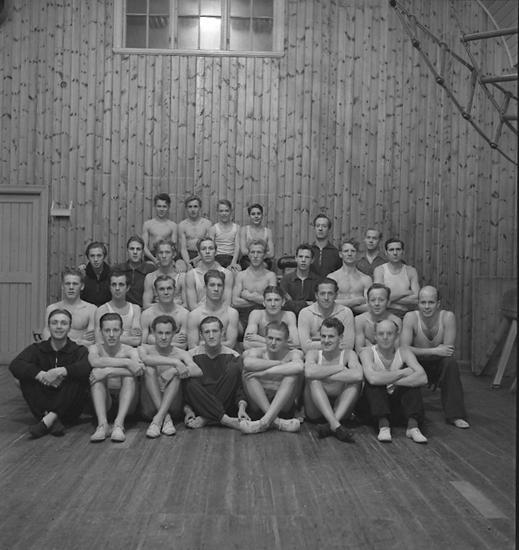 Text till bilden: "Lysekils Gymnastikförening. 1940.10.22".




