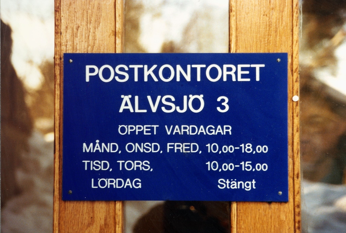 Postkontoret 125 03 Älvsjö Svartlösavägen 181