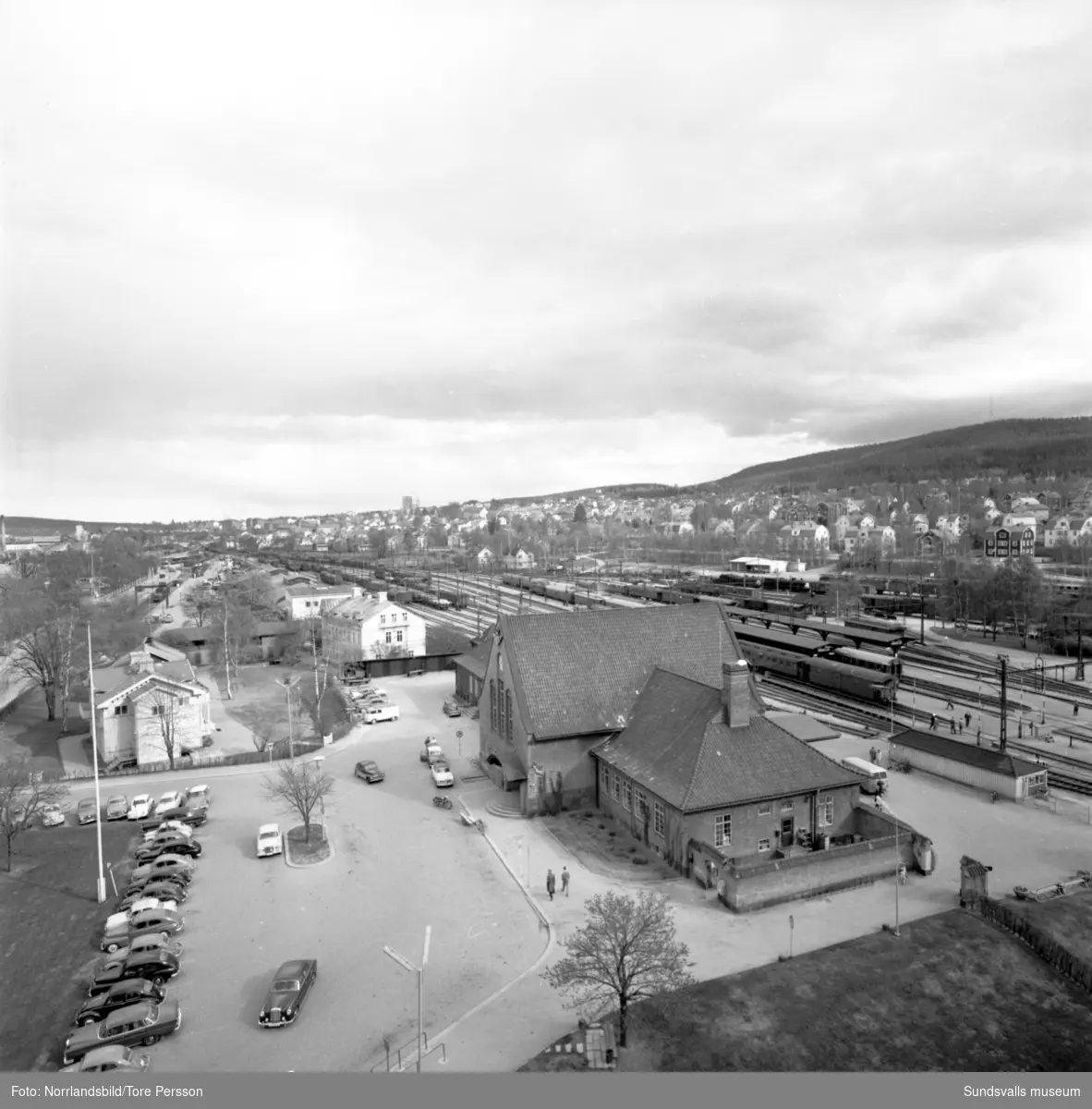 Utsikt över Sundsvalls centralstation.